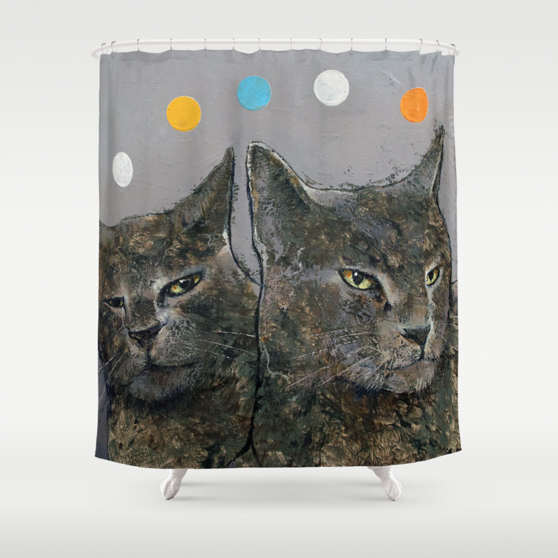 Grey Cats Shower Curtain By Michael, Cat Shower Curtain Canada
