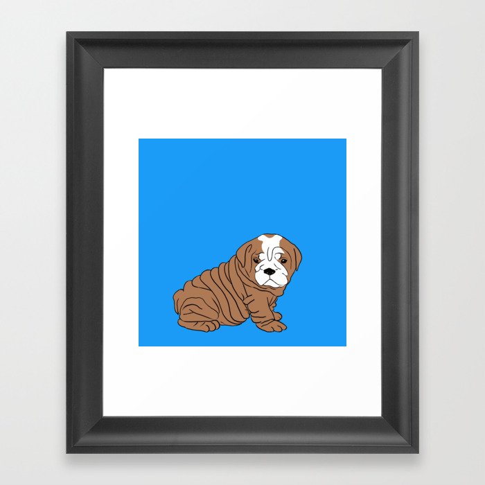 Bulldog Puppy Framed Art Print