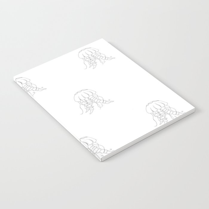 Jellyfish Outline Pattern - Under the Sea Collection Notebook
