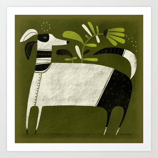 BLACK & WHITE PAJAMAS Art Print