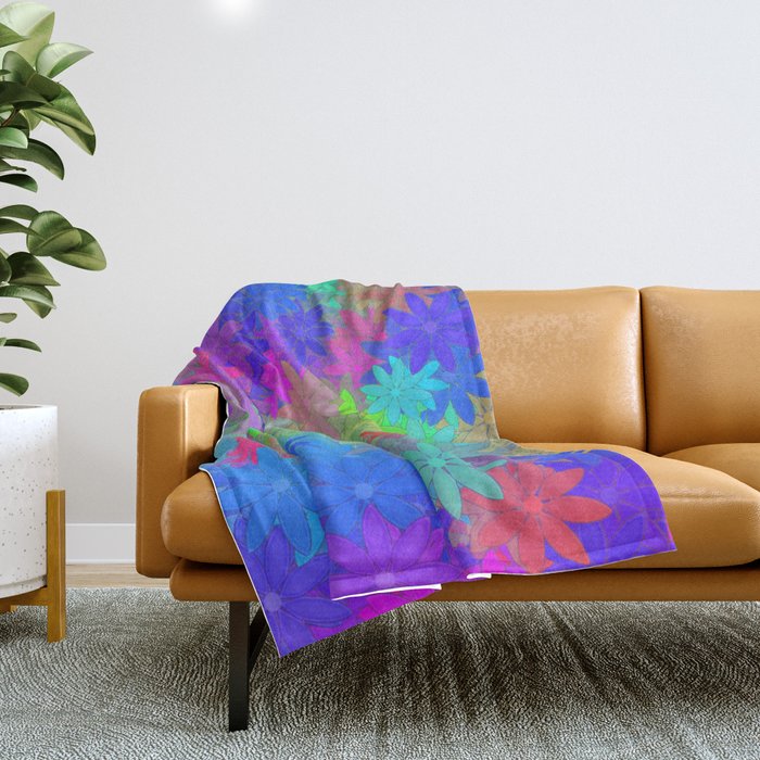 The silent of flowers ... Throw Blanket