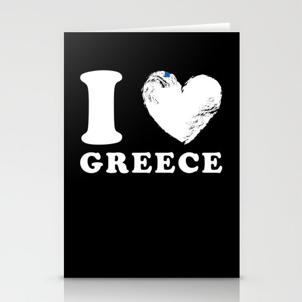 I Love Greece Stationery Cards