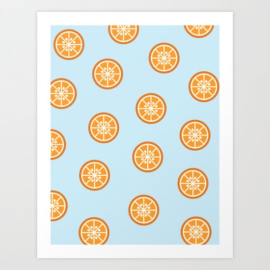 Bleu comme une orange Art Print
