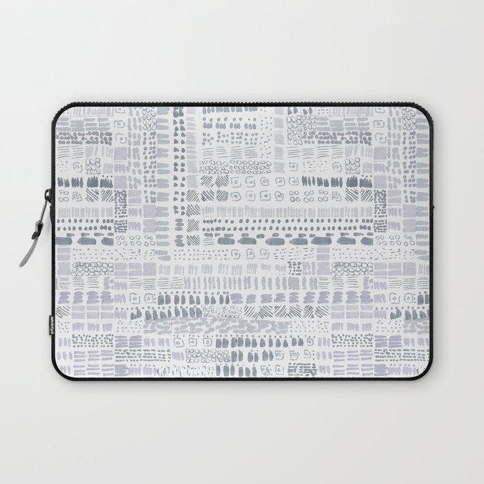 pastel lavender grey ink marks hand-drawn collection Laptop Sleeve