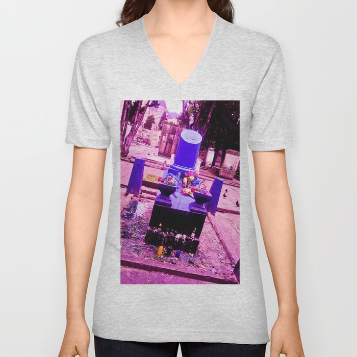 The most sinister cemetery grave. V Neck T Shirt