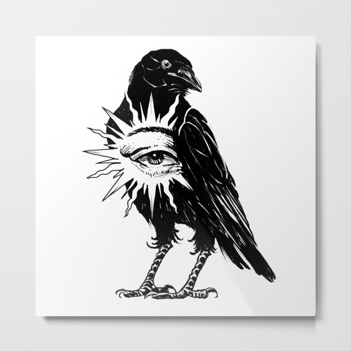 Crow Metal Print
