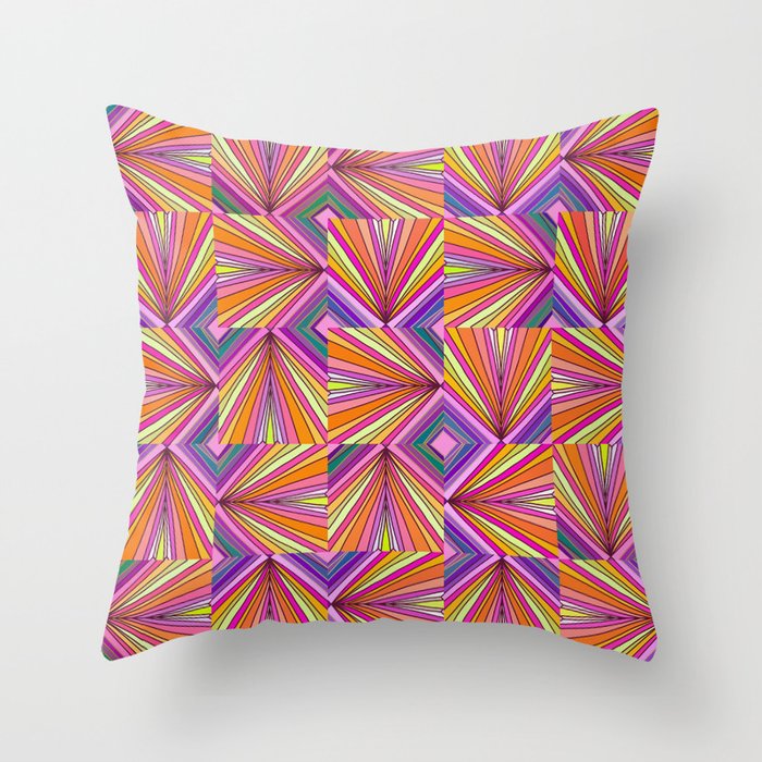Pink Paper Airplanes Throw Pillow