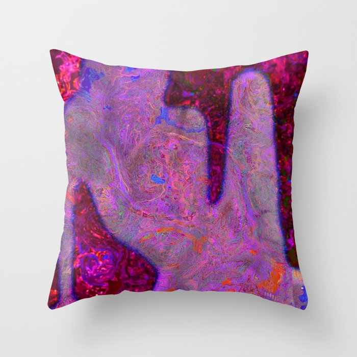 Two Hands Required Throw Pillow