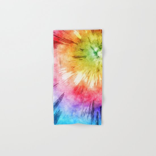 Tie Dye Watercolor Hand & Bath Towel