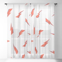 Bolts - Light Background Sheer Curtain