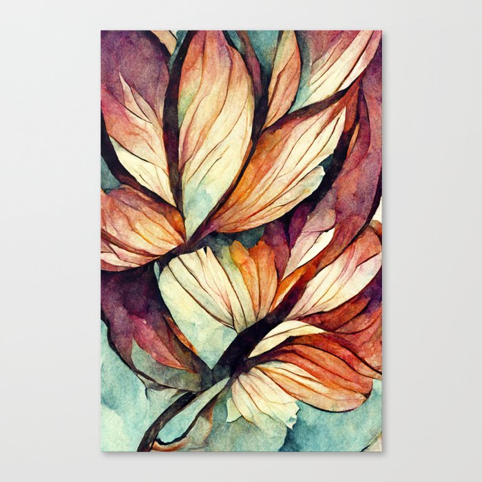 Feathery Flowers (abstract) Canvas Print