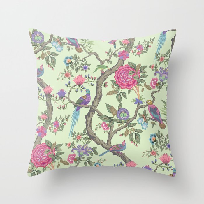 Green chinoiserie pillows best sale