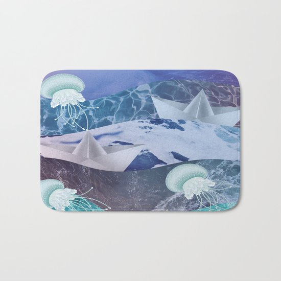 Stormy sea Bath Mat
