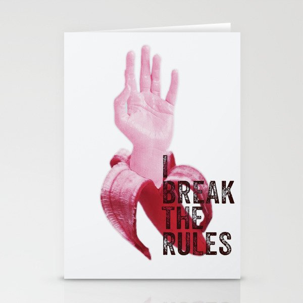 I break the rules Stationery Cards