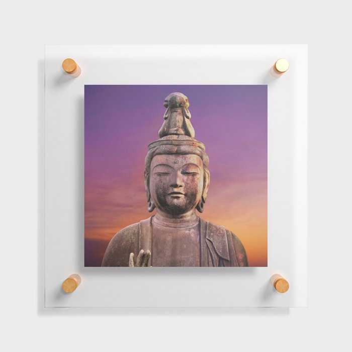 Boho Buddha Statue Image Floating Acrylic Print