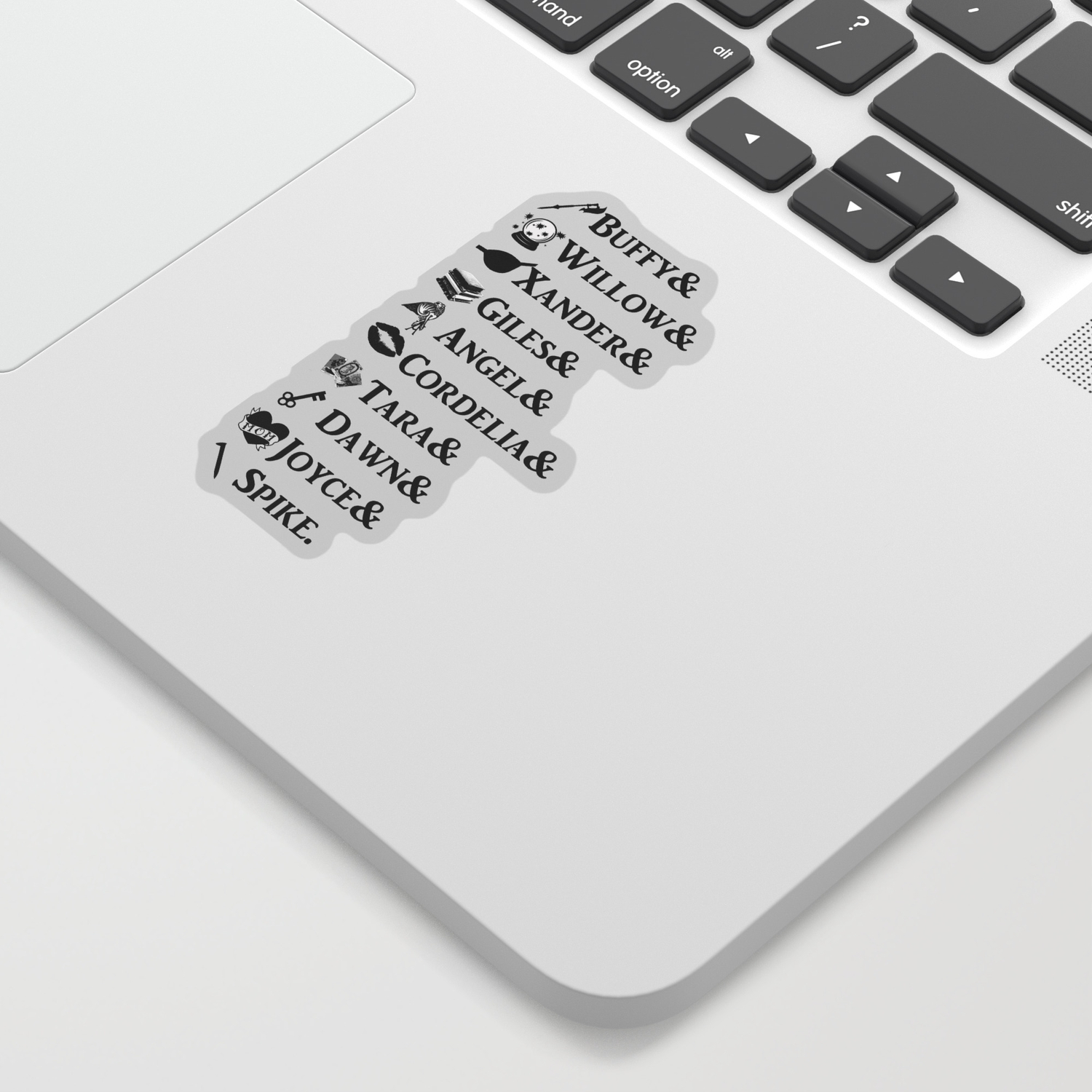 Buffy The Vampire Slayer Names Sticker By Pmdooling Society6