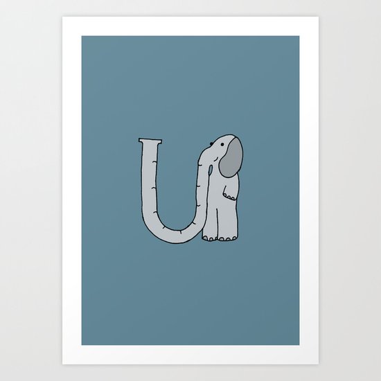 Letter U Art Print
