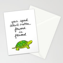 "Forward is Forward" Turtle Stationery Card