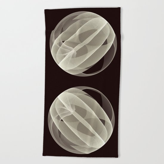 Modern Magic 3D Sphere Beach Towel