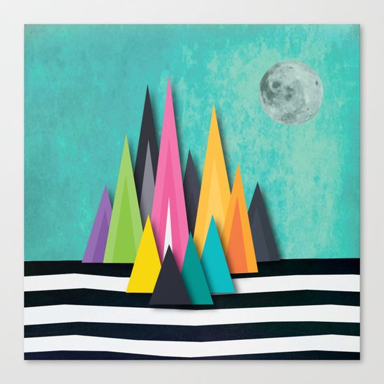 Prison Stripe Mountains Canvas Print