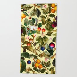 Vintage Fruit Pattern XXI Beach Towel