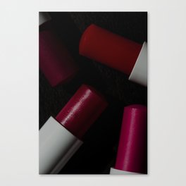 Red colors lipsticks Canvas Print