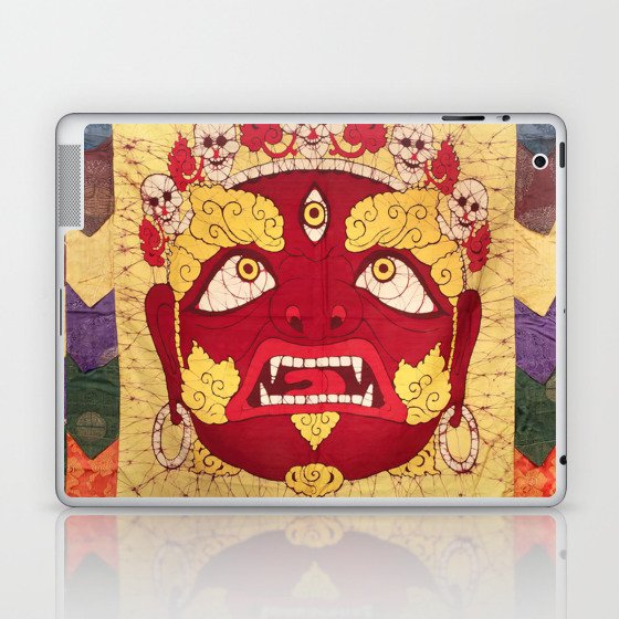 Tibetan Thangka Wrathful Deity Mahakala Laptop & iPad Skin