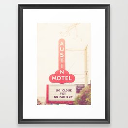 Iconic Austin Motel x Austin Texas Framed Art Print