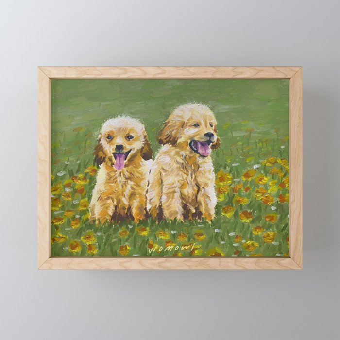 puppy Framed Mini Art Print