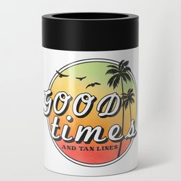 Good Times And Tan Lines Retro Summer Can Cooler