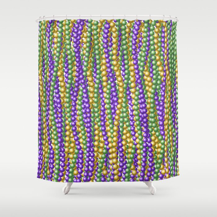 Mardi Gras Beads Shower Curtain