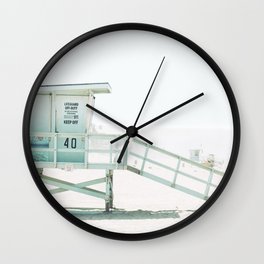 Lifeguard Tower California Beach Life Wall Clock