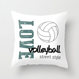 Love Volleyball Street Style Throw Pillow
