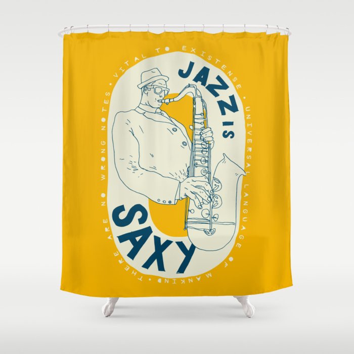 Jazz Is Saxy Shower Curtain