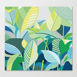 Leaf and floral Canvas Print