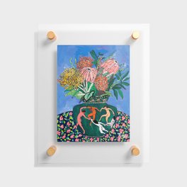 Protea Flower Bouquet in Matisse Dance Vase Fauvist Modernist Painting Floating Acrylic Print