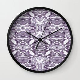 Purple Symmetry  Wall Clock