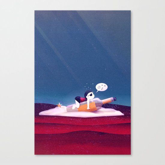 Message on a Bottle Canvas Print