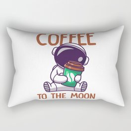 COFFEE TO THE MOON (WHITE) Rectangular Pillow