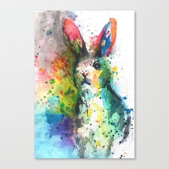 Bunny Splash Canvas Print