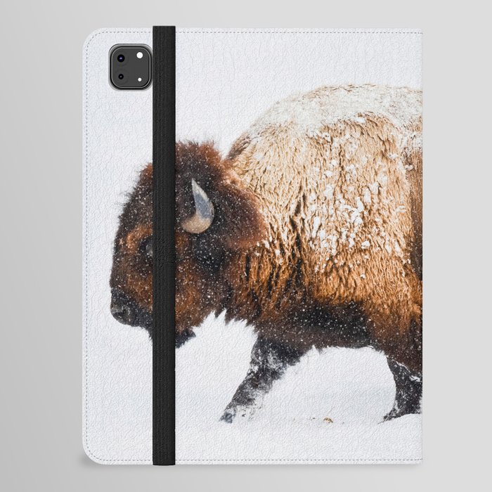 Buffalo In The Snow iPad Folio Case