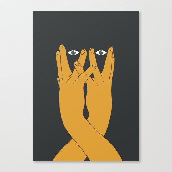 Hands mask Canvas Print