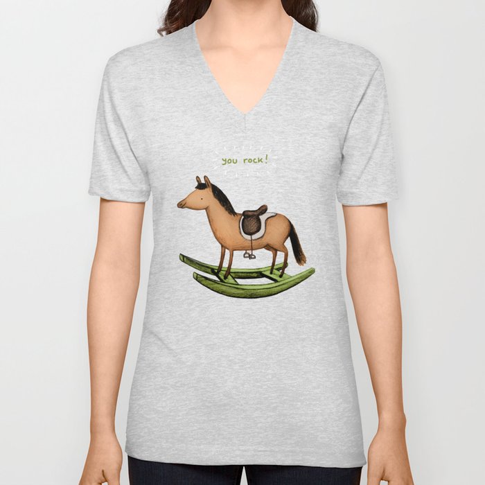Rocking Horse V Neck T Shirt