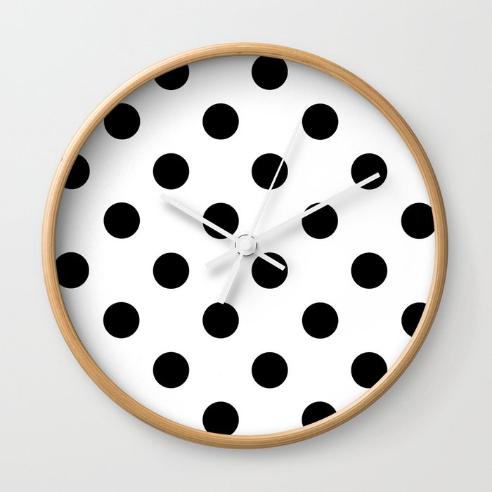 Polkadot (Black & White Pattern) Wall Clock