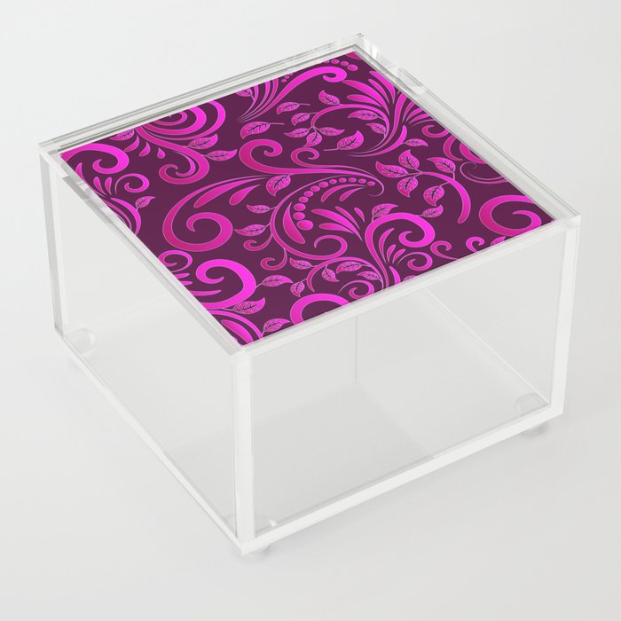 Black & Pink Color Funar Gradient Design Acrylic Box