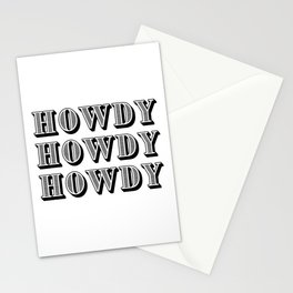 Black And White Howdy Stationery Cards