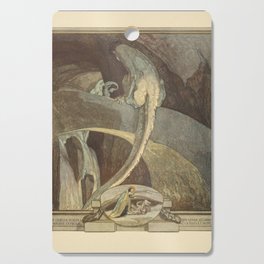 Cave creature vintage Cutting Board