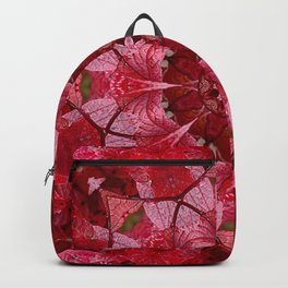 Cranberrybush Viburnum mandala Backpack | Cranberrybush, Symmetry, Nature, Kaleidoscope, Geometrical, Viburnumtrilobum, Fall, Mandala, Autumn, Kaleidoscopic 