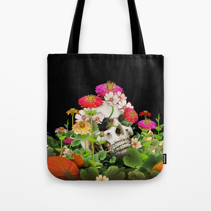 Midnight Sugar Skull Tote Bag