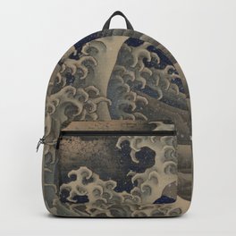 Breaking Waves by Hokusai Backpack